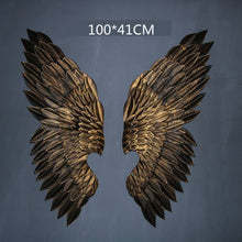 Load image into Gallery viewer, Abstract Angel Wing Wall Figurine Statue Retro Wall Hanging Decorations Art Sculpture Metal Craftwork Home Decorations R206
