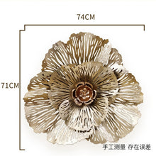 Load image into Gallery viewer, European peony flower wall decor 3D stereo wrought iron wall stickers home Hotel wall hanging Mural ornament mx6031426
