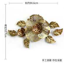 Load image into Gallery viewer, European peony flower wall decor 3D stereo wrought iron wall stickers home Hotel wall hanging Mural ornament mx6031426
