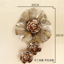 Load image into Gallery viewer, European peony flower wall decor 3D stereo wrought iron wall stickers home Hotel wall hanging Mural ornament mx6031426
