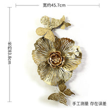 Load image into Gallery viewer, European peony flower wall decor 3D stereo wrought iron wall stickers home Hotel wall hanging Mural ornament mx6031426
