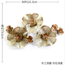 Load image into Gallery viewer, European peony flower wall decor 3D stereo wrought iron wall stickers home Hotel wall hanging Mural ornament mx6031426
